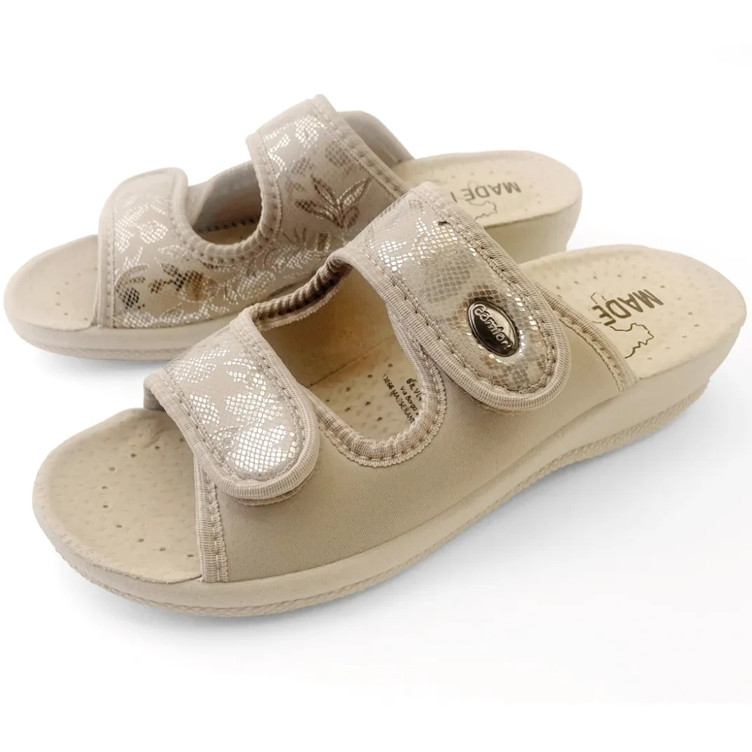 Chaussures, Chaussons Et Accessoires|Tempsl Mules tissu beige ou rose