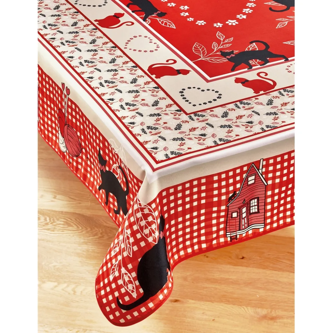 Art De La Table|Tempsl Nappe chats joueurs Ronde ou Rectangle