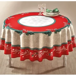 Table De Noël|Art De La Table|Tempsl Nappe houx