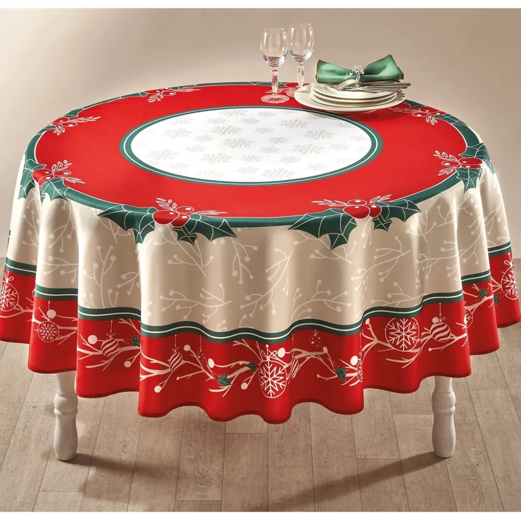 Table De Noël|Art De La Table|Tempsl Nappe houx