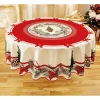 Table De Noël|Art De La Table|Tempsl Nappe sapin de Noël ronde