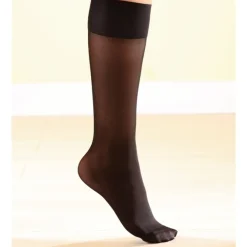 Aide Et Accessoires Confort|Soins Des Pieds Et Accessoires|Tempsl 3 paires mi-bas contention légère Noir/ naturel