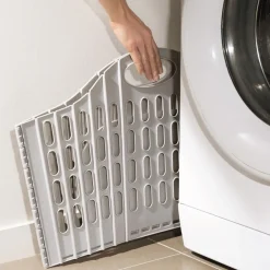 Housses Et Accessoires De Rangement|Tempsl Panier à linge pliable gris
