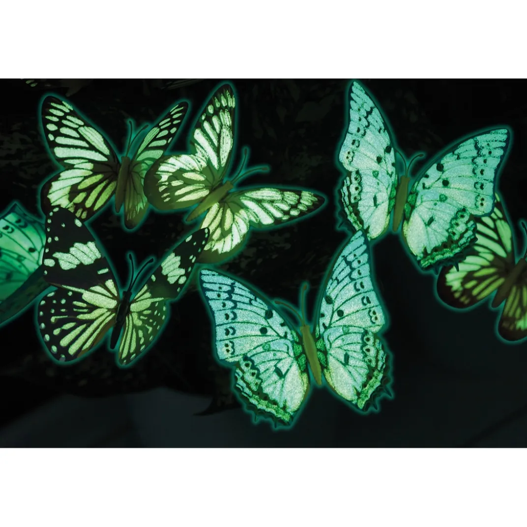 Décorations|Décorations Jardin Et Extérieur|Tempsl 18 papillons phosphorescents