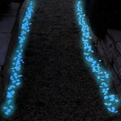 Décorations Jardin Et Extérieur|Tempsl 100 pierres phosphorescentes : «vertes» ou «bleues»