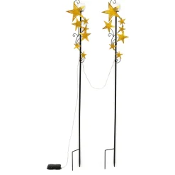 Décorations Extérieures Noël|Décorations Lumineuses|Tempsl 2 piquets 7 étoiles