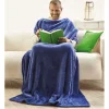 Idées Cadeaux Noël|Décorations|Tempsl Plaid confort polaire bleu