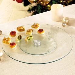 Table De Noël|Art De La Table|Tempsl Plateau apéritif tournant