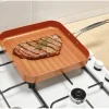 Cuisson Et Accessoires|Tempsl Poêle grill cuivrée