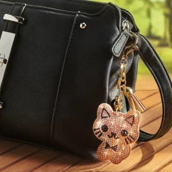 Décorations|Sacs, Bijoux Et Accessoires|Tempsl Porte-clefs chat pailletté