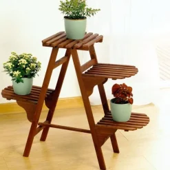 Décorations|Petits Meubles|Tempsl Porte plantes en bois