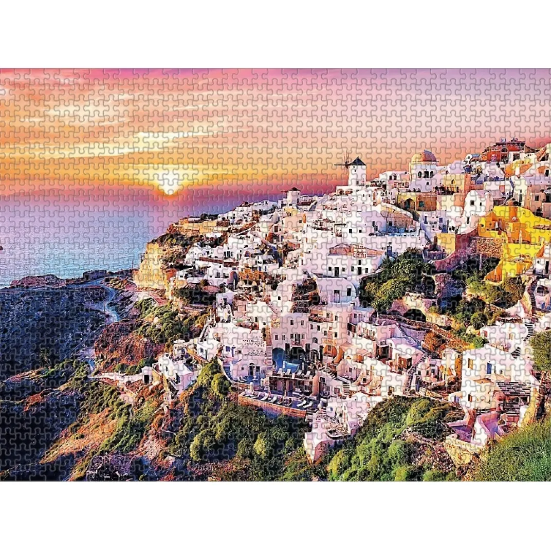 Loisirs Créatifs|Tempsl Puzzle 1000 pièces Santorin