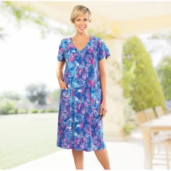Vêtements|Tempsl Robe poches coton imprimé