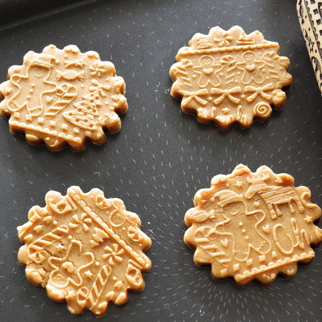 Repas De Noël|Accessoires Pâtisserie Et Confiture|Tempsl Rouleau à pâtisser Empreinte