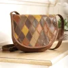 Sacs, Bijoux Et Accessoires|Tempsl Sac Arlequin marron