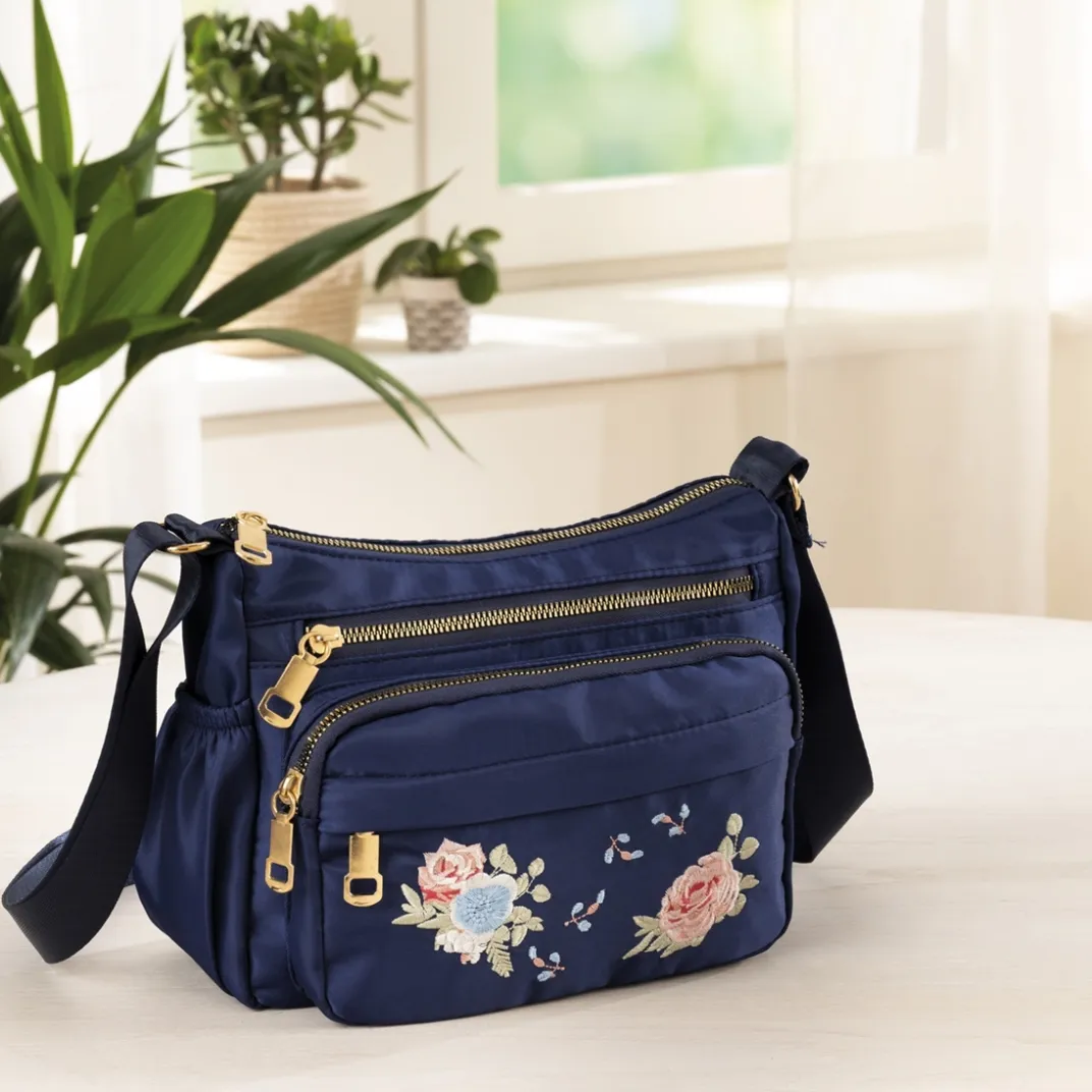 Sacs, Bijoux Et Accessoires|Tempsl Sac RFID multipoches brodé