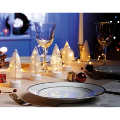 Décorations Intérieures Noël|Art De La Table|Tempsl 5 sapins LED blancs