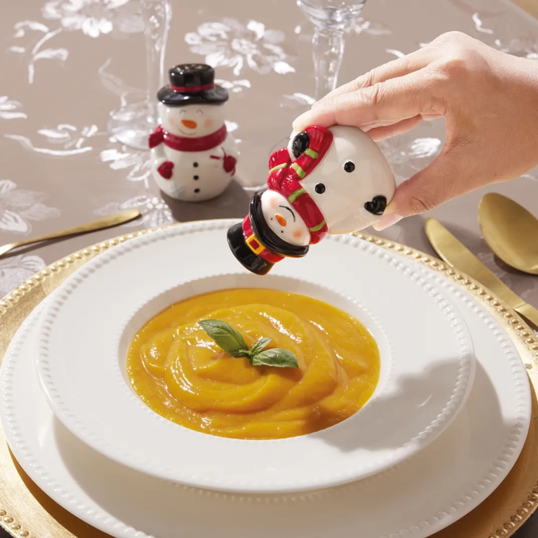 Table De Noël|Art De La Table|Tempsl Sel et poivre bonhomme de neige