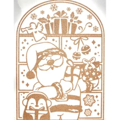 Décorations Intérieures Noël|Décorations Extérieures Noël|Tempsl 4 stickers dorés