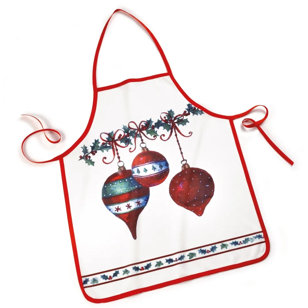 Repas De Noël|Organisation Et Entretien|Tempsl Tablier boules de Noël