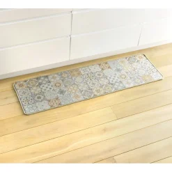 Décorations Cuisine|Décorations|Tempsl Tapis carreaux ciment bleu ou beige
