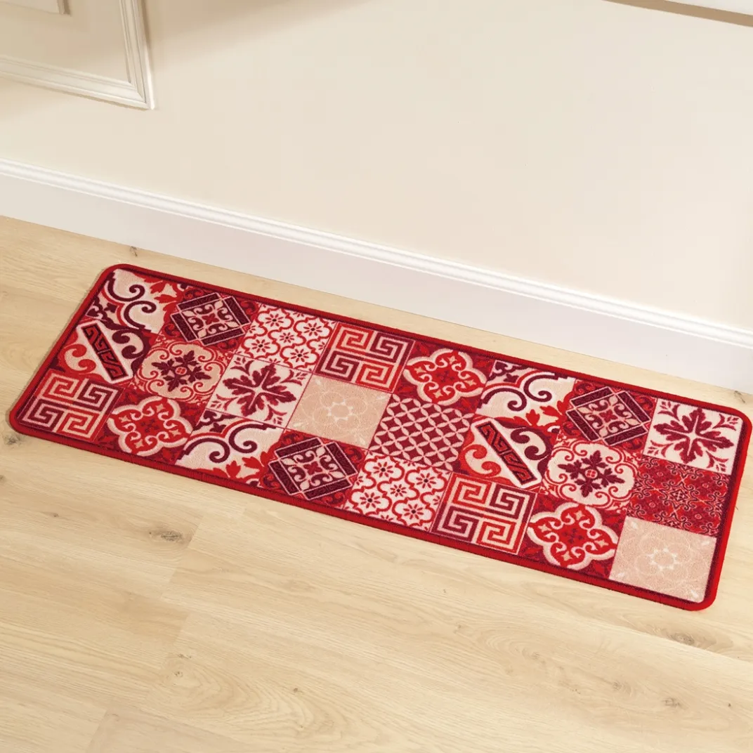 Décorations Cuisine|Tempsl Tapis carreaux de ciment gris 40 x 60 cm
