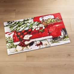 Décorations Intérieures Noël|Décorations|Tempsl Tapis chien de Noël