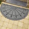 Décorations Jardin Et Extérieur|Tempsl Tapis demi-lune gris ou beige