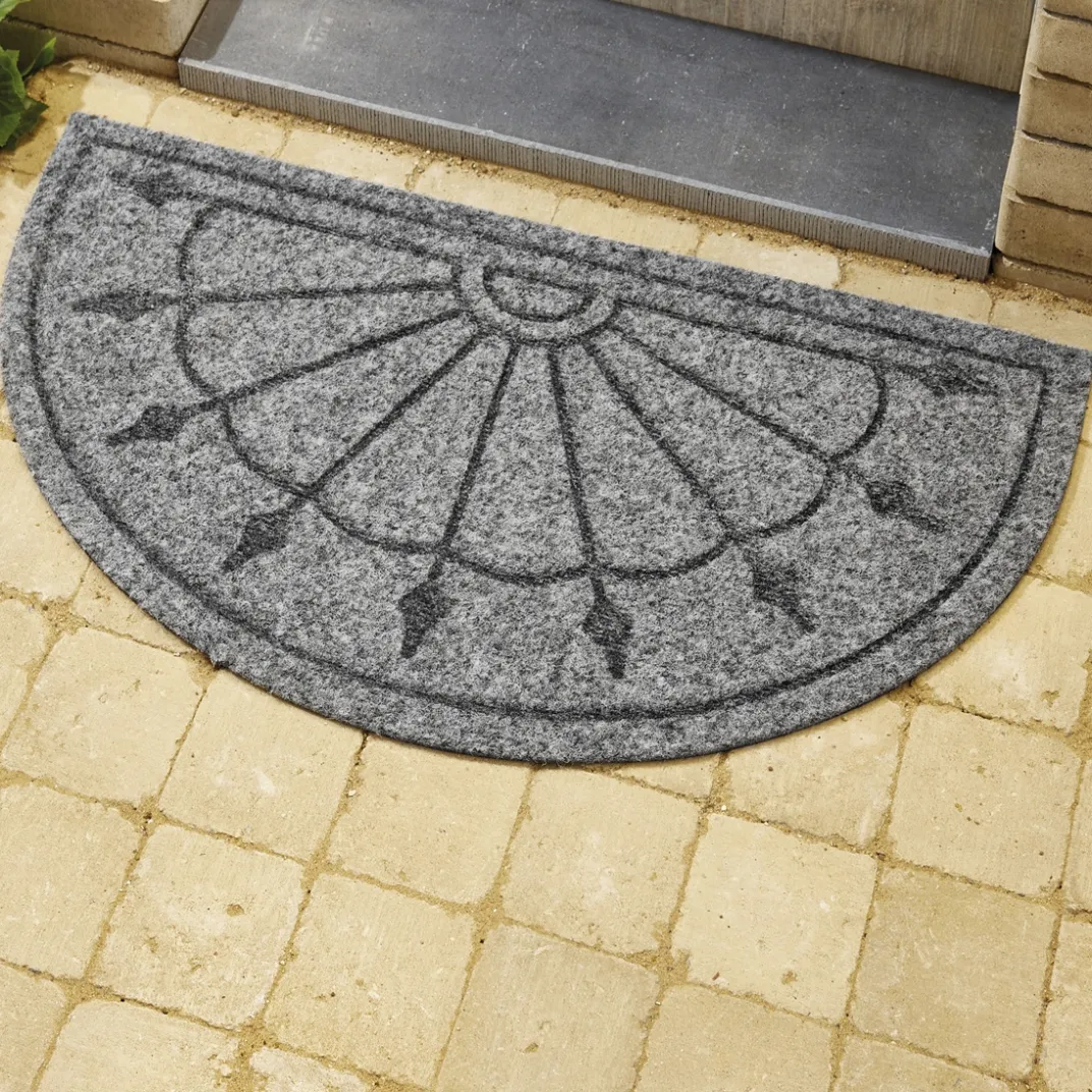 Décorations Jardin Et Extérieur|Tempsl Tapis demi-lune gris ou beige