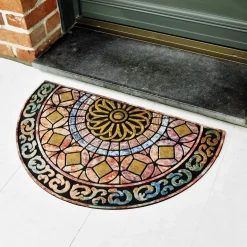 Décorations|Décorations Jardin Et Extérieur|Tempsl Tapis demi-lune vitraux