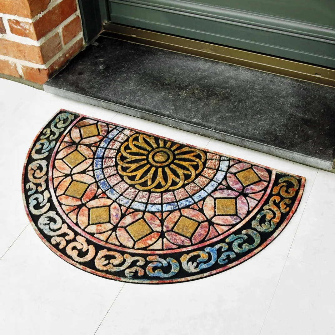 Décorations|Décorations Jardin Et Extérieur|Tempsl Tapis demi-lune vitraux