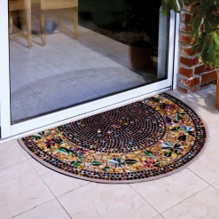Décorations|Décorations Jardin Et Extérieur|Tempsl Tapis mosaïque extérieur demi-lune