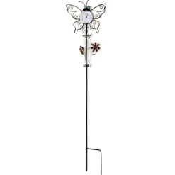 Décorations Jardin Et Extérieur|Tempsl Thermomètre/pluviomètre papillons arabesques