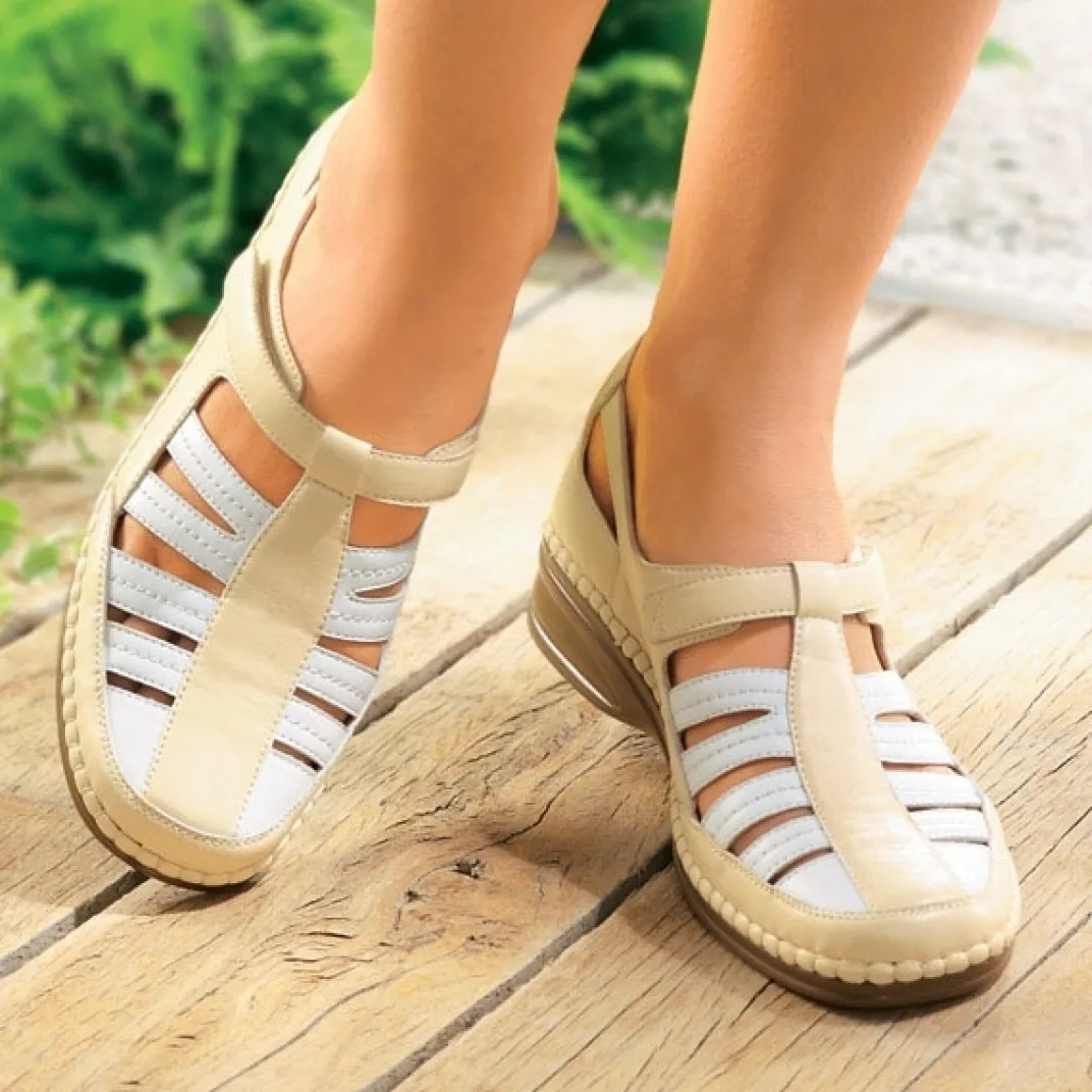 Chaussures, Chaussons Et Accessoires|Tempsl Trotteurs Tara Beige / Blanc