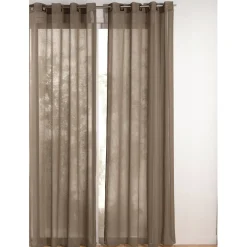 Décorations|Tempsl Voilage œillets carrés 145 x 240 cm